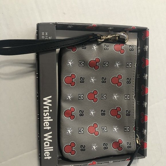 Mickey Mouse Gray Sporty Wristlet- New in Gift Box - Picture 3 of 3